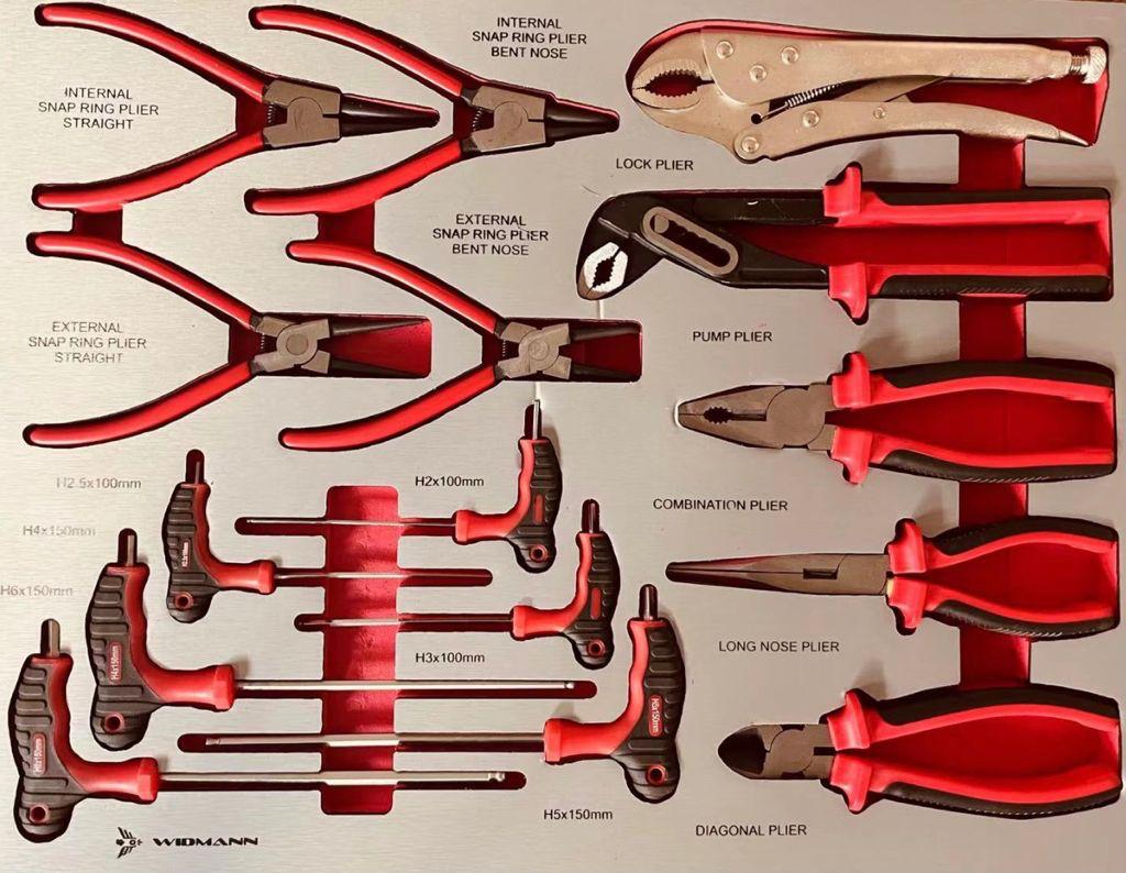 WIDMANN ULTRA PRO TOOLS 7/7 FULL DRAWERS - NEW TOOLS - RED