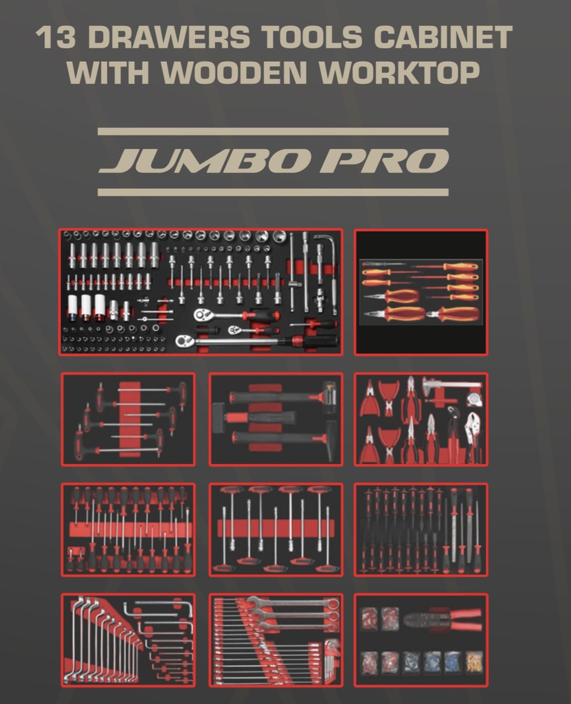 [TCJM13-R] WIDMANN JUMBO PRO-13 DRAWERS -RED