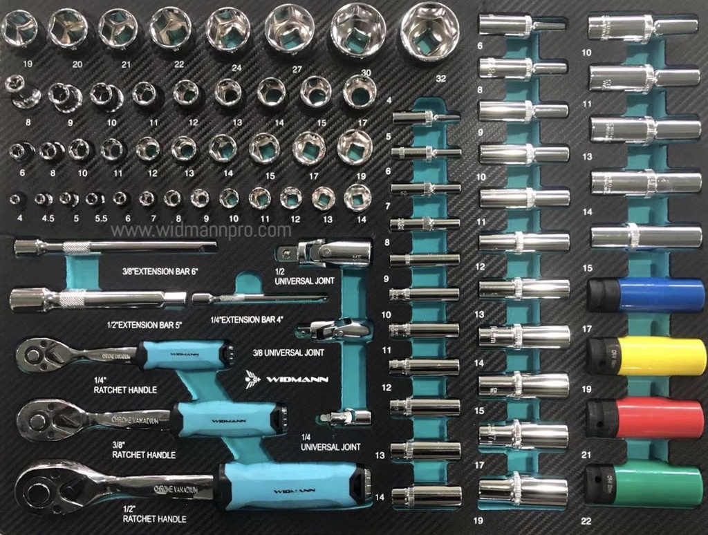 WIDMANN TOOLS CABINET  8 LAYERS AQUA