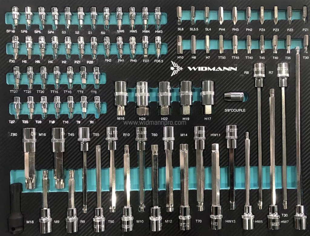WIDMANN TOOLS CABINET  8 LAYERS AQUA
