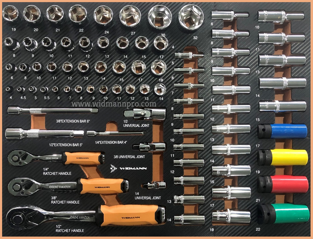 WIDMANN TOOLS CABINET  8 LAYERS BROWN