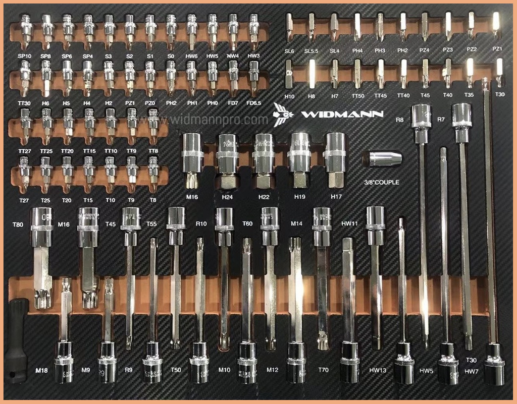 WIDMANN TOOLS CABINET  8 LAYERS BROWN