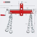 Levier de levage réglable pour charge du moteur - Capacité de 900 kg - Avec double crochet